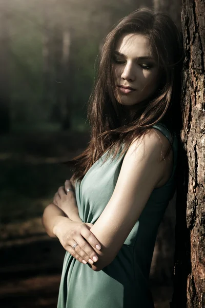 Beautiful girl in fairy forest