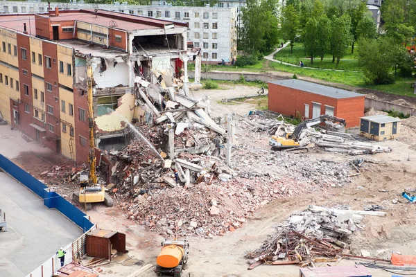 Building demolition for apartments construction — Stock Photo #11356904