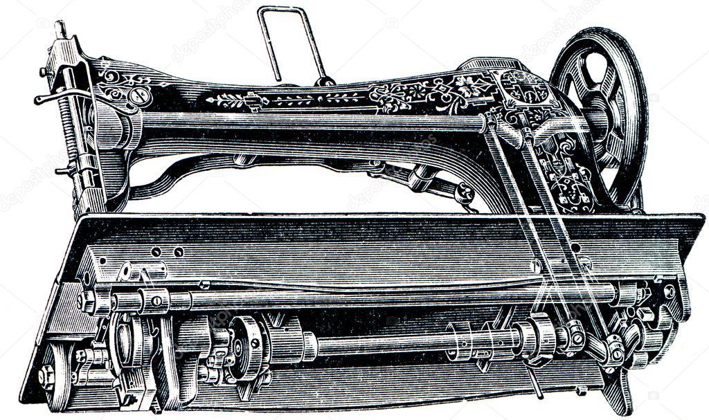 Phoenix sewing machine with a round hook — Stock Photo ©