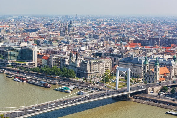 View of the city of Budapest, the capital of Hungary, from height of bird\'s flight