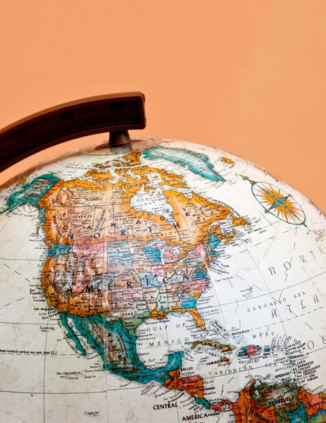 The globe closeup with North America — Stock Photo #11500707