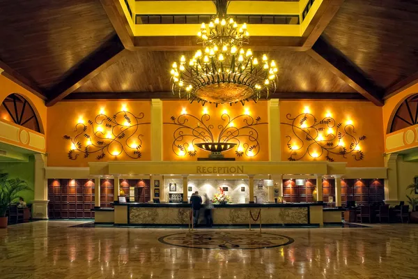 Resort reception lobby