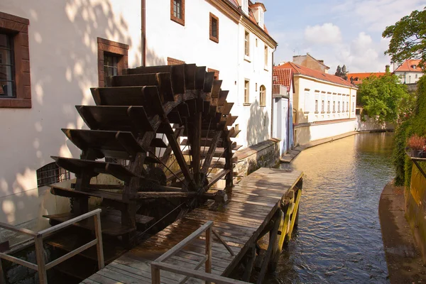 Old water-mill and water wheel