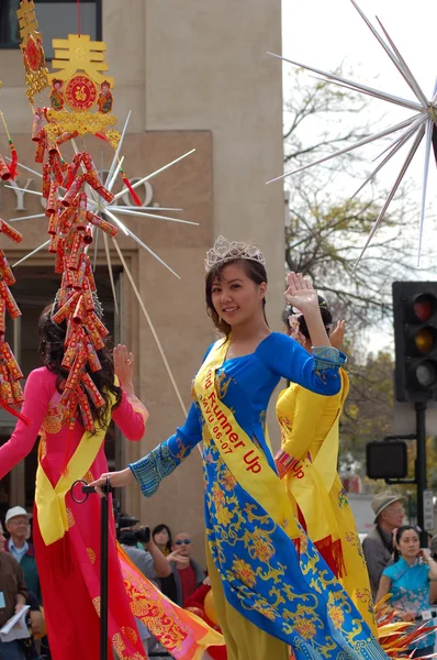 PASADENA, CA-USA - FEBRUARY 18: Miss Vietnam runner up contestant on float at Chinese Lunar New Year Parade on February 18 2007 in Pasadena California