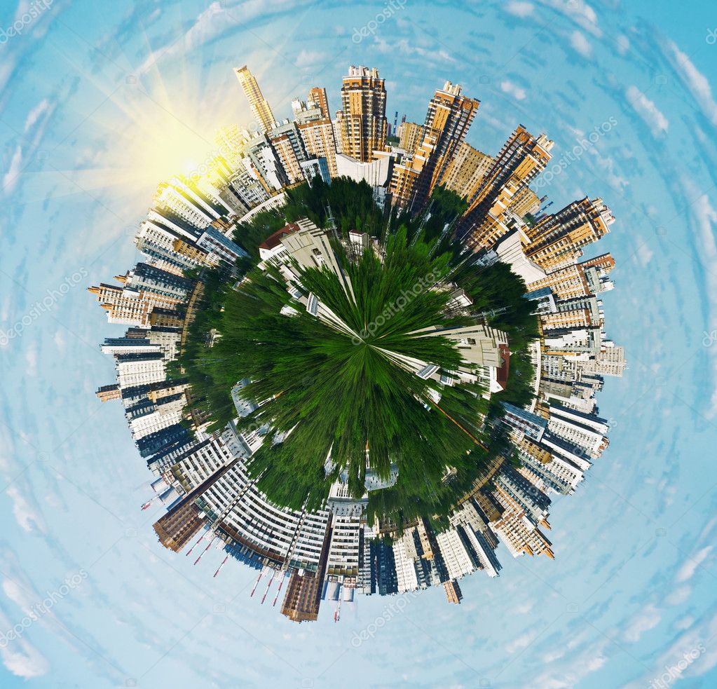 Spherical panorama view on Moscow — Stock Photo © doroshin 10921163