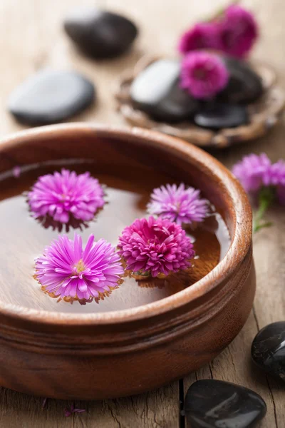 Flowers in bowl for aromatherapy