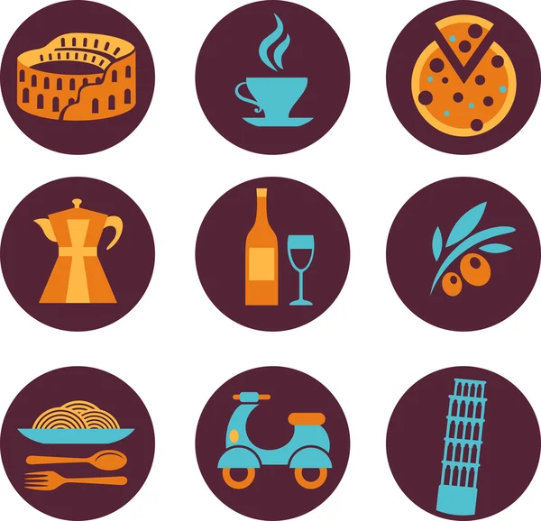Set of Italy vector icons