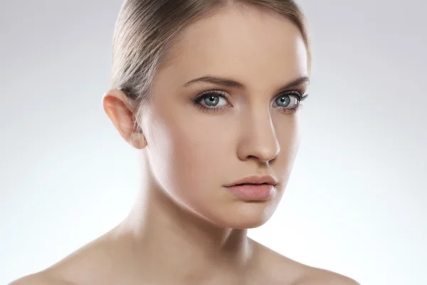 Portrait of beautiful woman with clean face