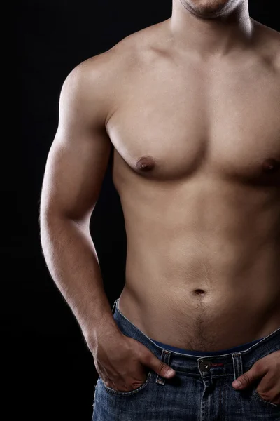 Muscular torso of young man
