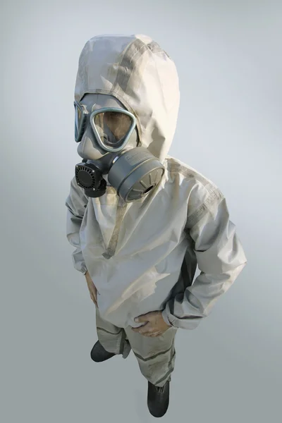 Man in protective suit