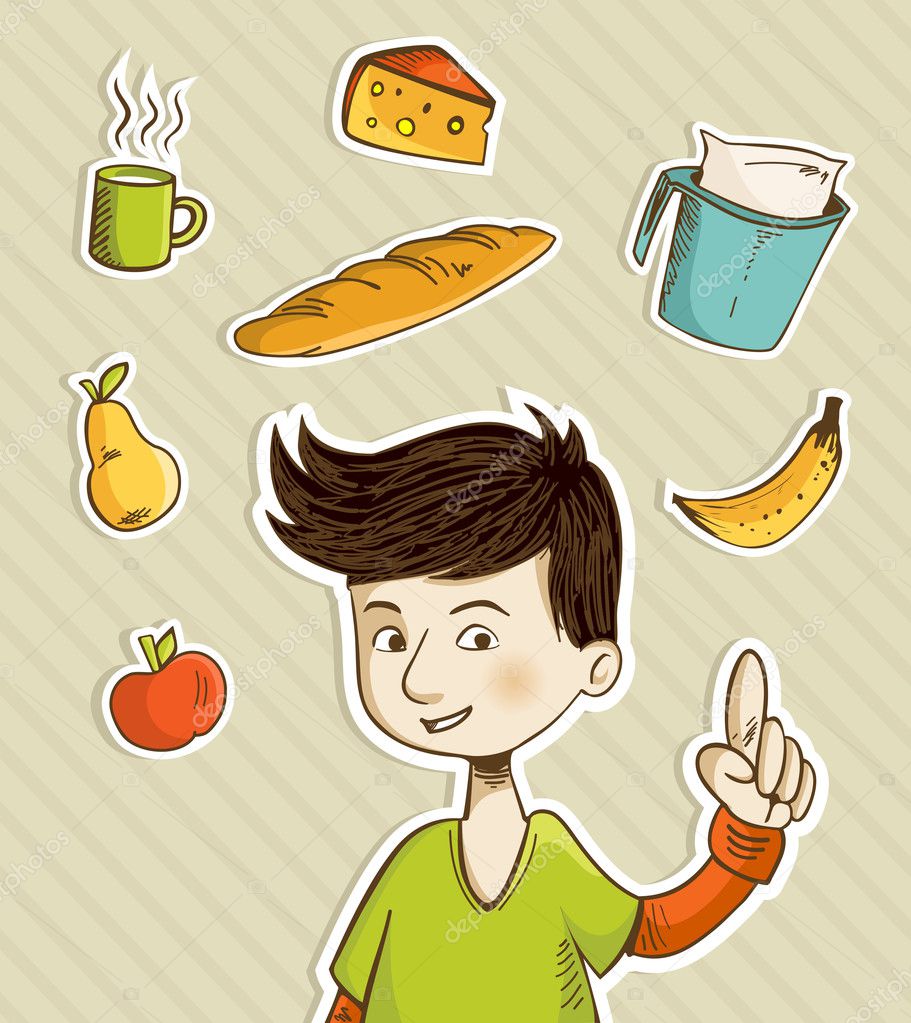 Healthy Foods Cartoon