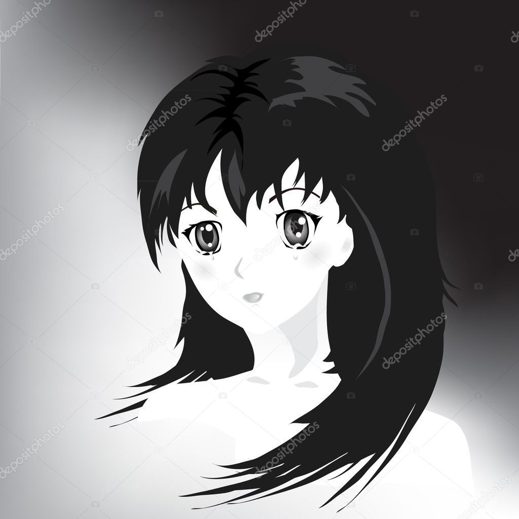 anime girl tears
