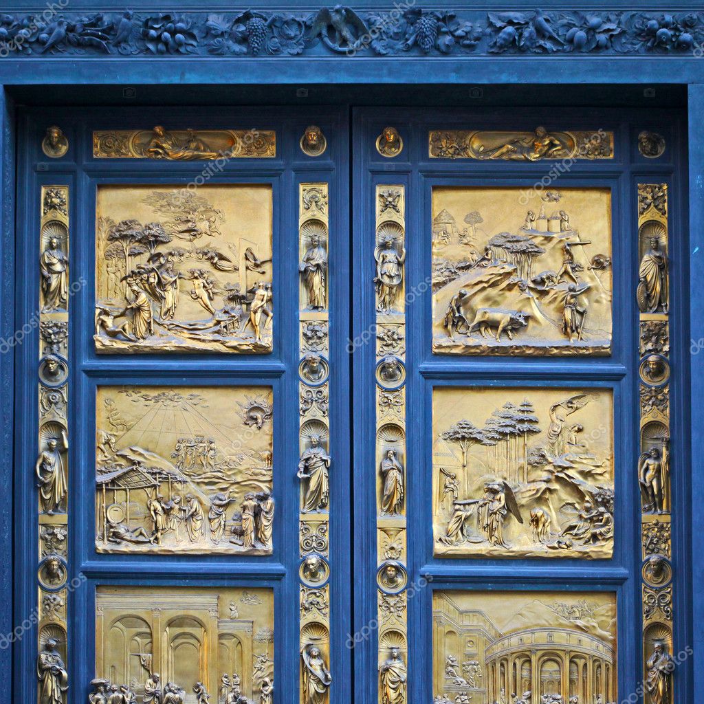 Ghiberti Paradise Baptistery Bronze Door Duomo Cathedral Florence Italy