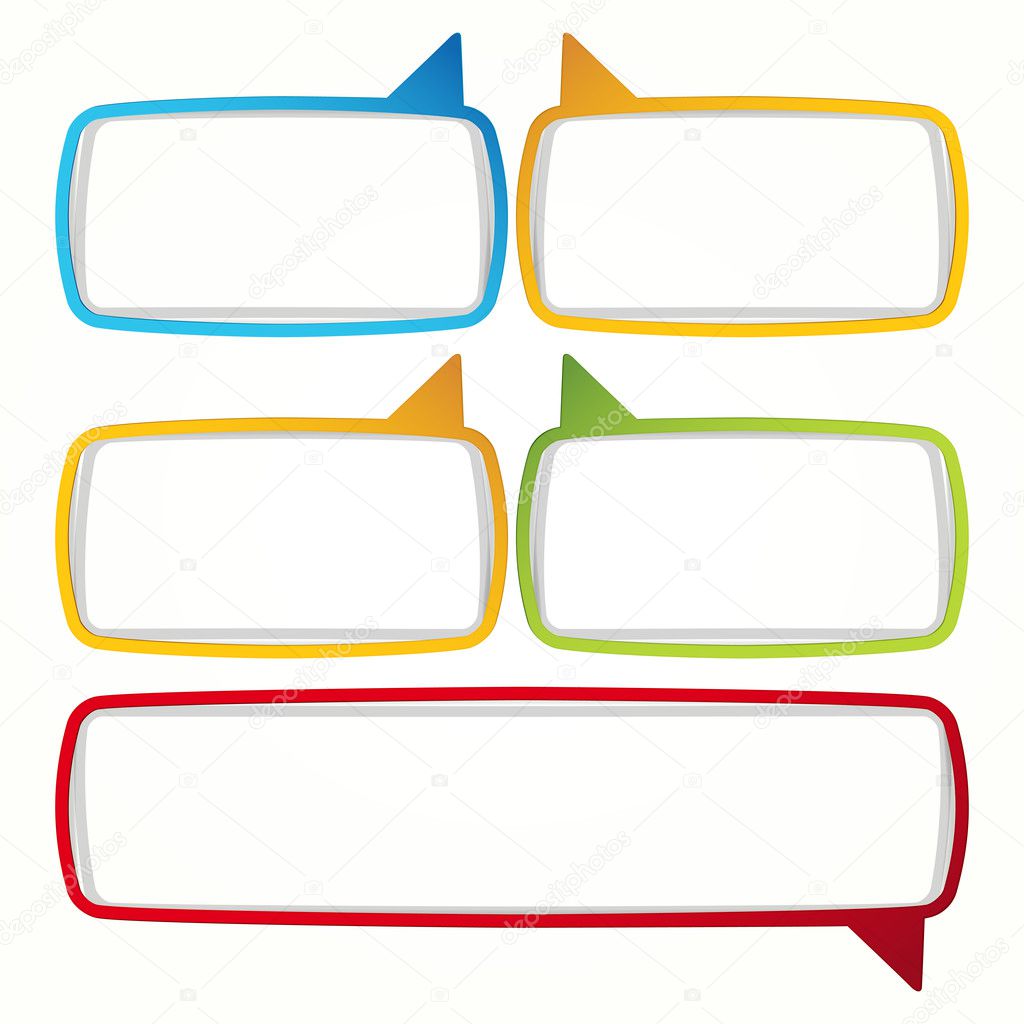 Colorful speech bubble frames. — Stock Vector © OlgaYakovenko 11456769