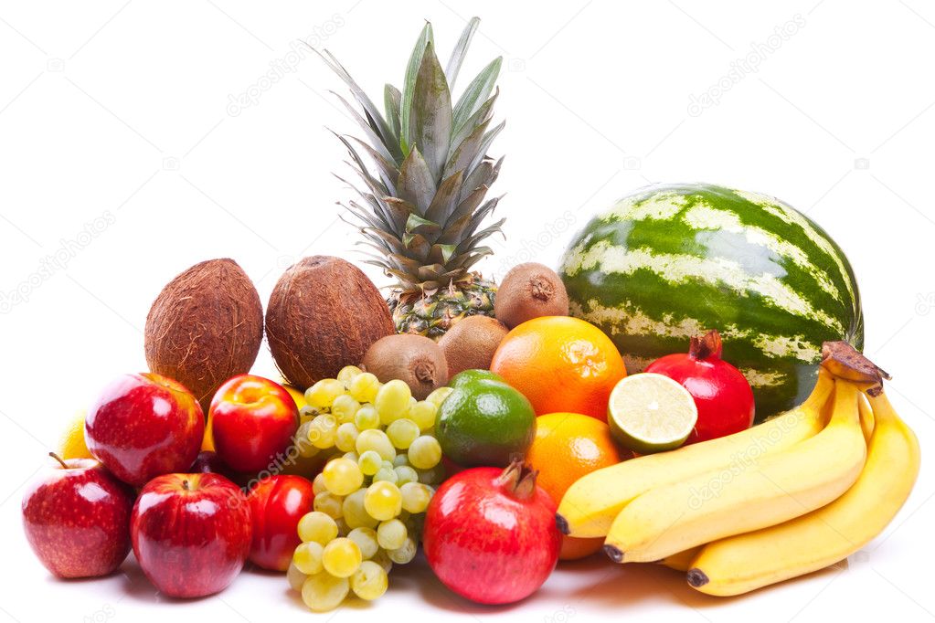 Bunch of fresh fruits — Stock Photo © feedough 12141289