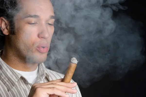 Man Smoking Cigar