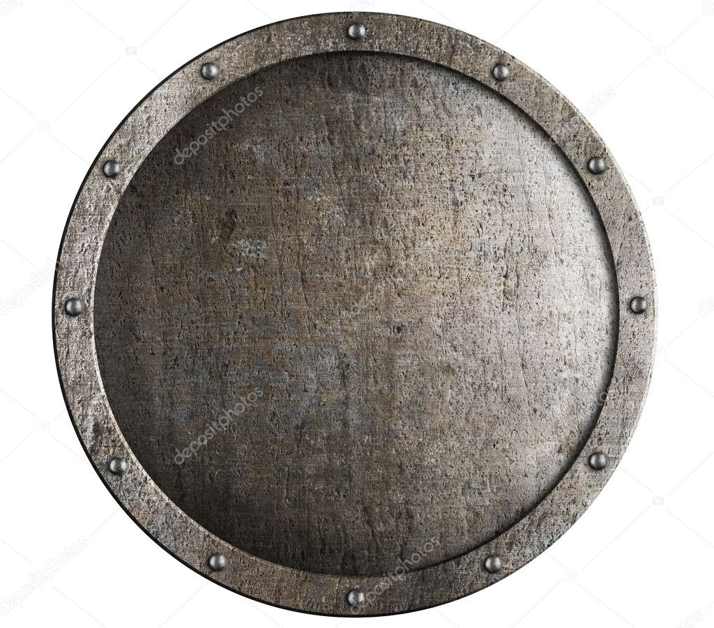 Old round metal medieval shield — Stock Photo © Andrey_Kuzmin 12196829
