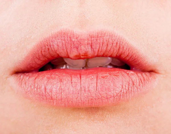 Natural women's sensual lips closeup — Stock Photo #11251578