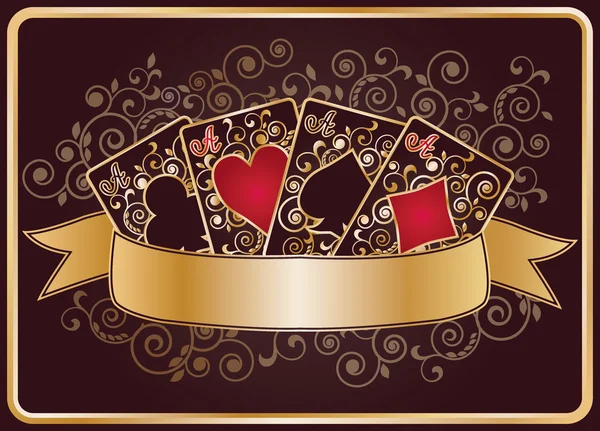 Black cards poker background. vector illustration