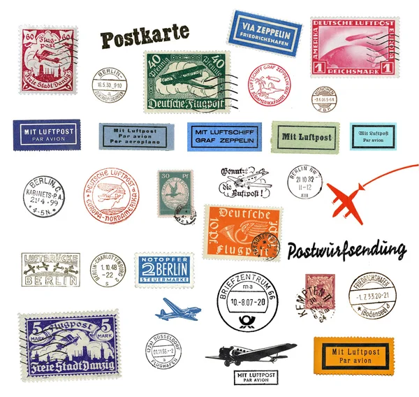 Postage stamps and labels from Germany