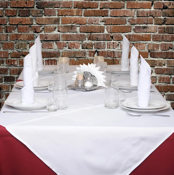 Restaurant interior background, brick wall — Stock Photo #11104318