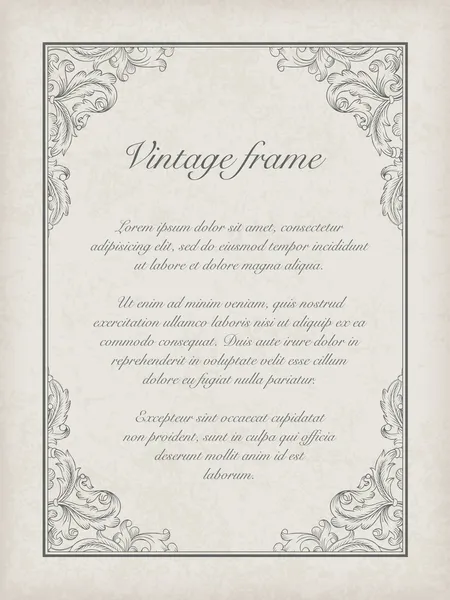 Vintage frame template. Vector, EPS10