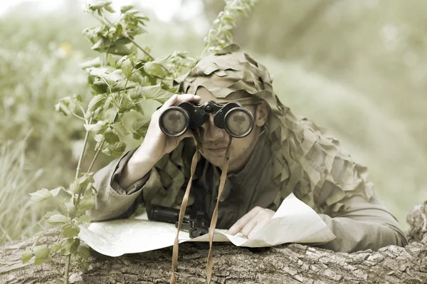 Military Camouflaged man