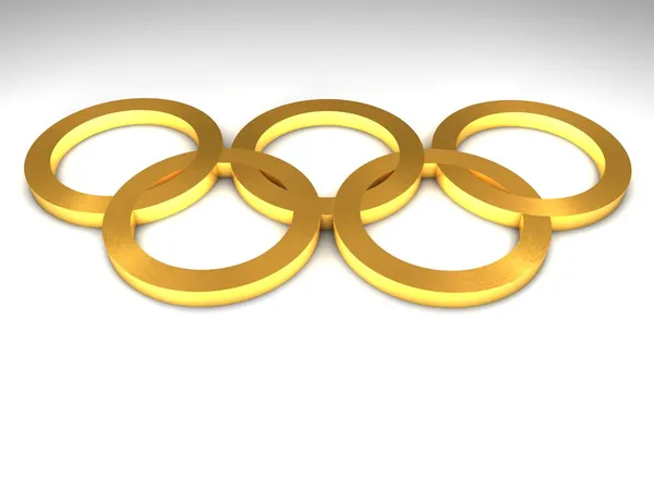 3d olympic rings gold