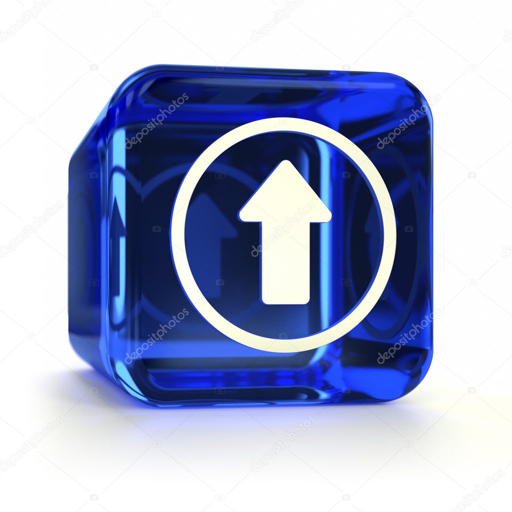 blue upload icon