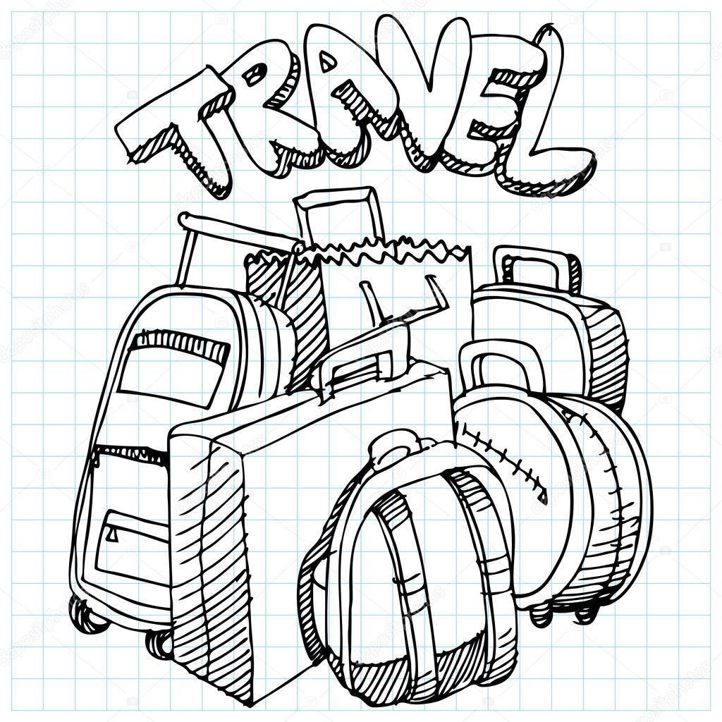free travel clipart black and white - photo #34