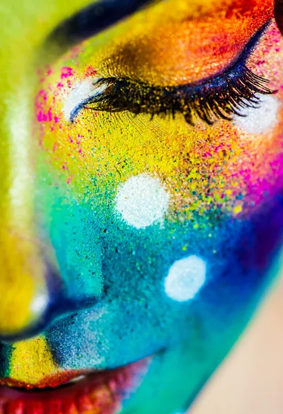 Woman color face art