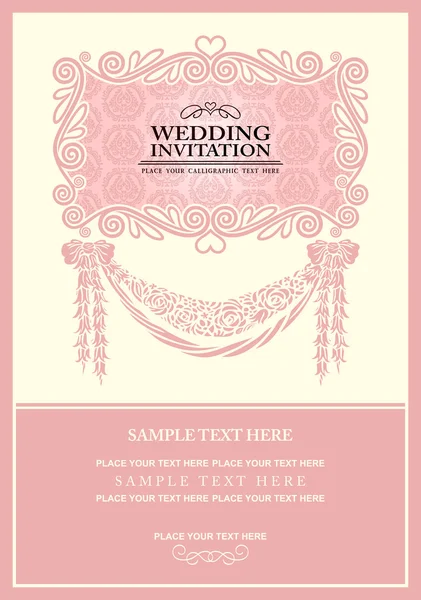 Graphic Design Programs on Wedding Invitation Card  Abstract Background  Vintage Frame And Banner