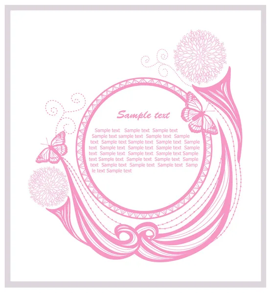 Invitation template with floral elements