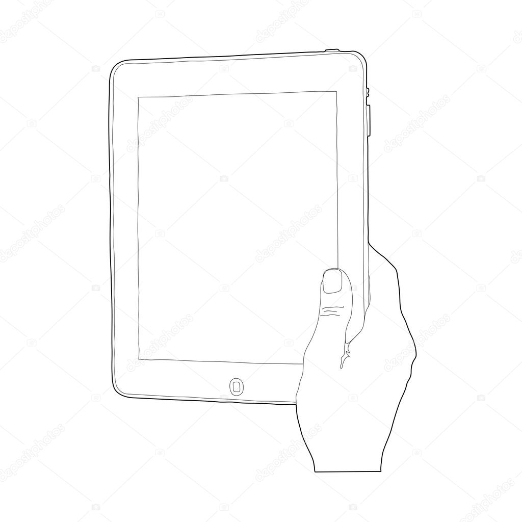 sketch of ipad