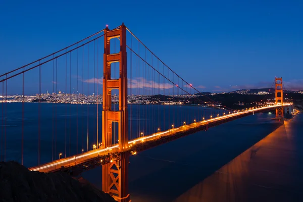 Golden Gate bridge by night in San Francisco