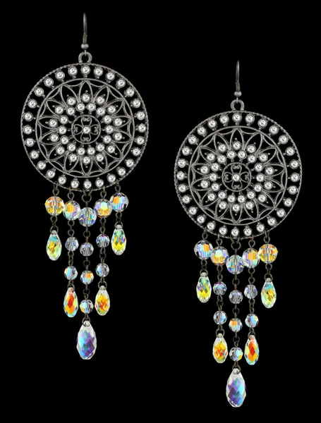 Earrings with gems