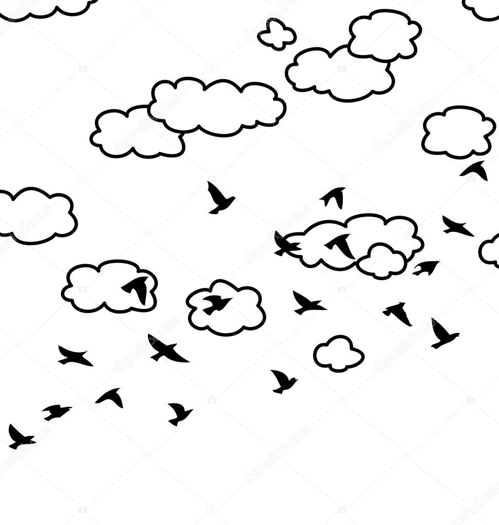 Drawing Bird Flying