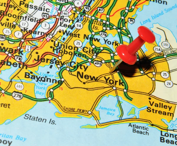 New York on map