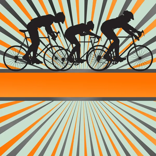 Sport road bike rider bicycle silhouette burst background