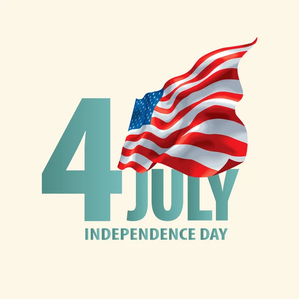 Happy Independence Day vintage background with ribbon