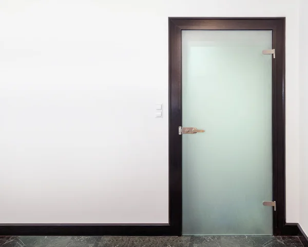 Modern closed glass door