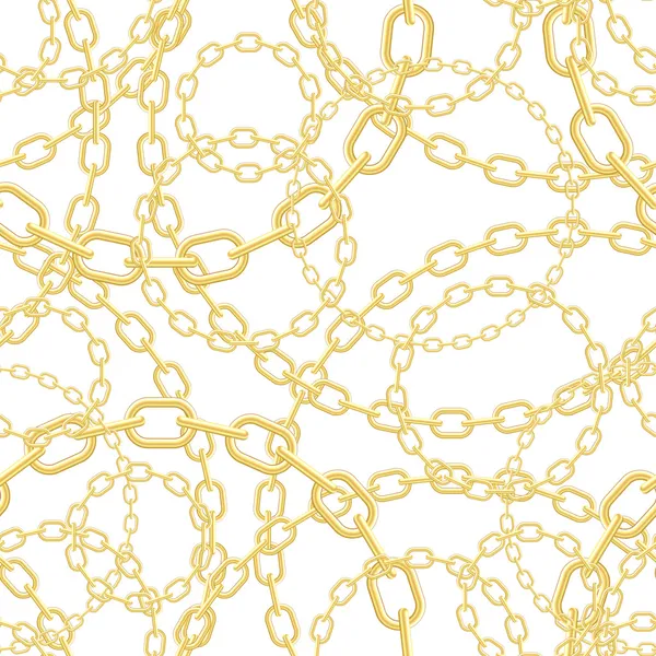 Gold chain seamless vector background.