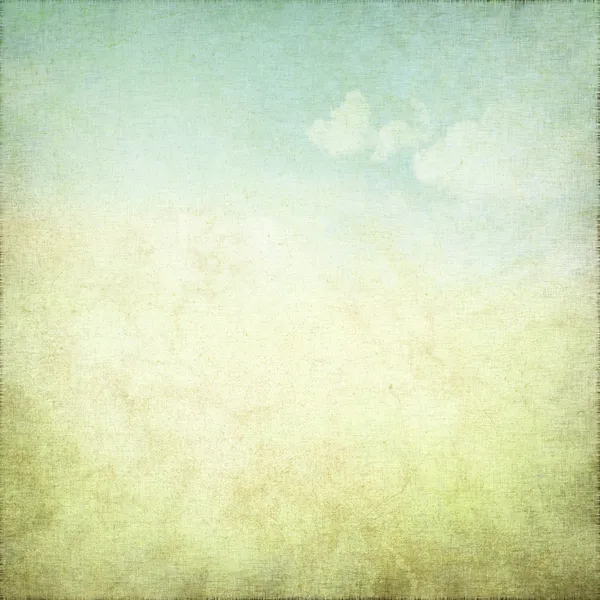Old grunge background with delicate abstract canvas texture and blue sky view