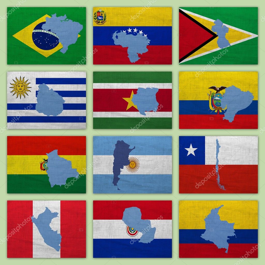 Mapas De Bandera De Los Paises De America Del Sur Foto De Stock Images 8687