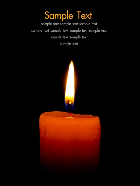 A single burning candle — Stock Photo #11208389