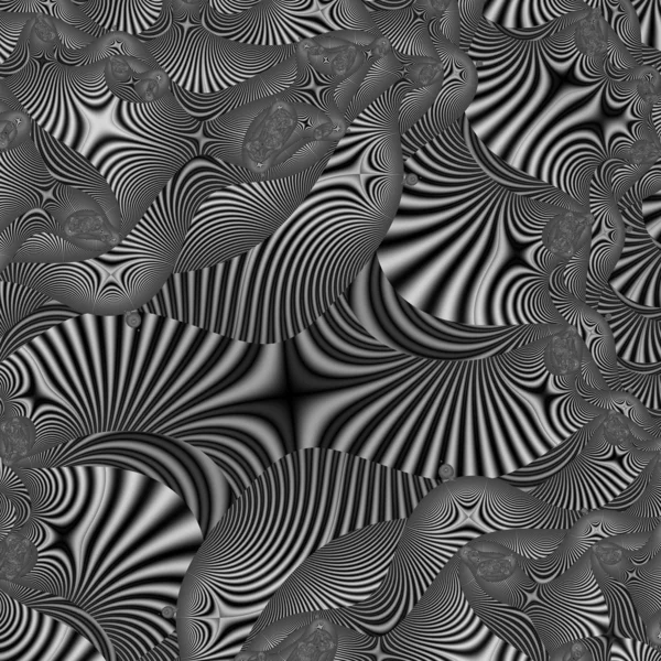 Abstract Sea Shells Black and White Background