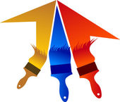 80s paintbrush logo