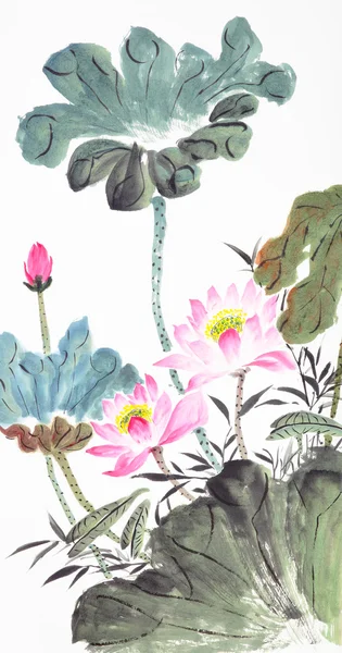 Abstract lotus-Traditional Chinese Painting