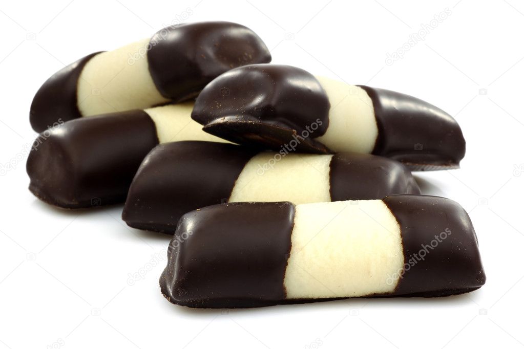 Schokolade süßes Marzipan-Rollen — Stockfoto © tpzijl #11873720