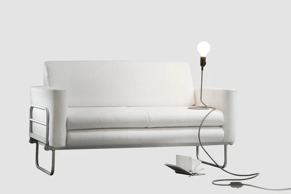 Modern white couch